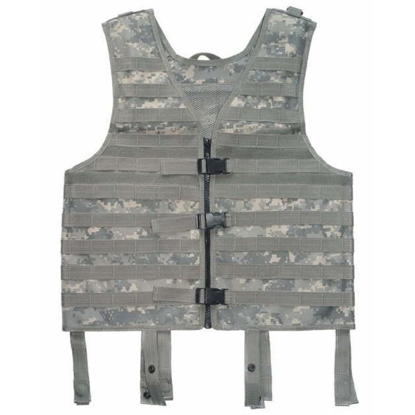 ACU Digital Camo Adjustable Tactical Vest MOLLE Webbing System HD 22 Web Straps 