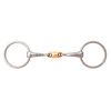 Korsteel JP Stainless Steel Copper Oval Link Loose Ring Snaffle Bit, 4.75"