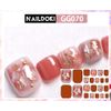 NAILDOKI 6 Types, No Damage Toenail Sticker, Nail Wrap, Nail Accessories, Real Nail Gel Stickers, Women's, Cute, Popular, Stylish, Advanced