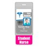 Student Nurse Badge Buddy Vertical w/Height & Weight Conversion Charts (Oversized, Pink)