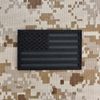 US American Flag Patch USA Black on Black Military Morale IR - Hook & Loop