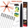 Chimney Sweep Kit - Flexible Rods Locking System Cleaning Tool for Chimneys