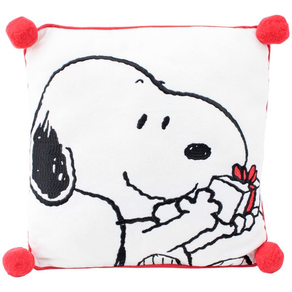 DanDee Peanuts | 14" Officially Licensed & Collectible Decorative Pillow | Snoopy, White