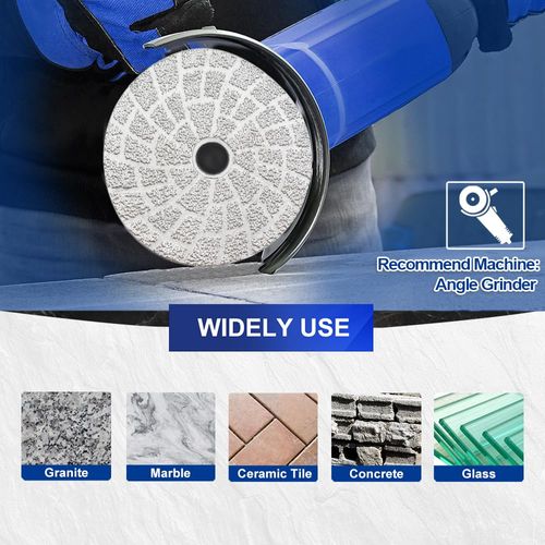 SHDIATOOL 4 Inch Diamond Grinding Pads for Concrete Granite Marble Stone Set of 2 Pieces Dry Wet Polishing Shaping Beveling Smoothing Rough Surfaces