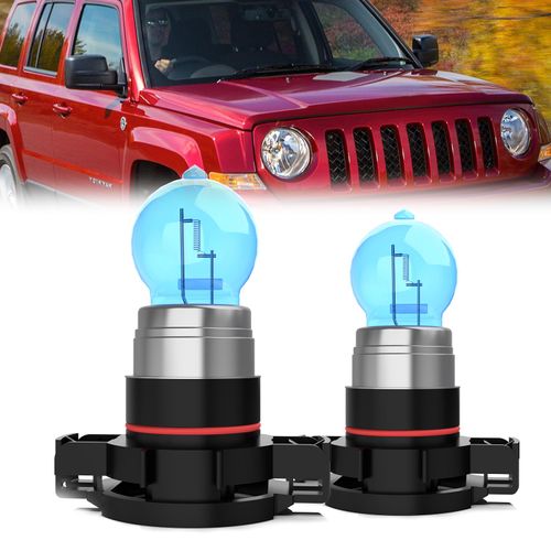 LECCIBUB Fog Light Bulbs Compatible With Jeep Patriot 2010-2017, H16 Fog Lights Halogen Light Bulb, Super Bright 6000K White, Plug and Play, Pack of 2