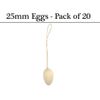 20 Mini 25mm Wooden Hanging Easter Eggs to Decorate