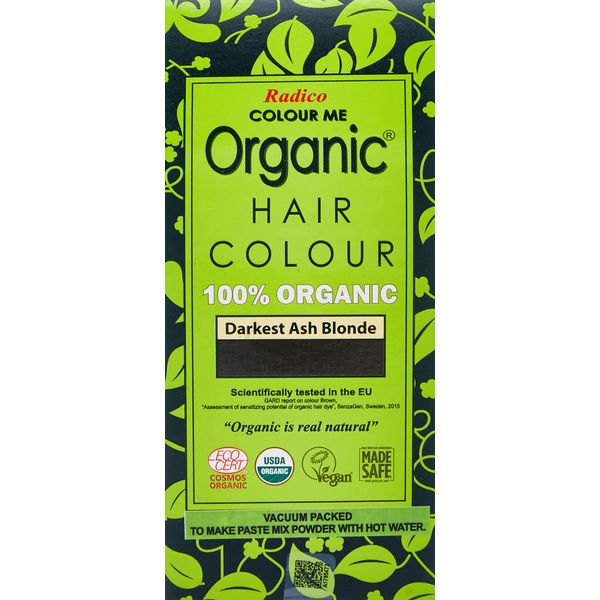 Radico Colour Me Organic Pflanzenhaarfarbe sehr dunkles Aschblond (bio, vegan, Naturkosmetik) SDuAsch