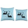 Midcentury Mid Century Cat Retro Atomic Age Space Modern Throw Pillow