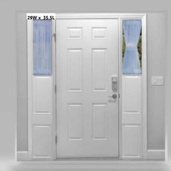 Sidelight Door Sheer Window Curtains White Voile Light Sheer Spring Panel Short