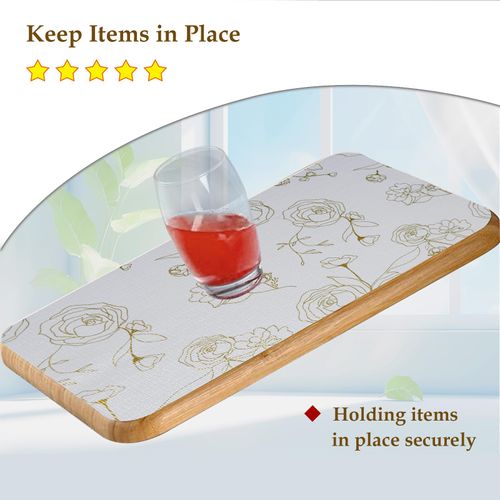 Moriah Shelf Liner for Kitchen Cabinet Non-Adhesive, Thickened Drawer Liner No Slip for Dresser Waterproof Cabinet Paper Liner for Bathroom Shelves Protects Surfaces(Rose,12'' x 10')