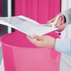 Leitz 15 Litre Waste Bin, Plastic, Wow Range, Metallic Pink