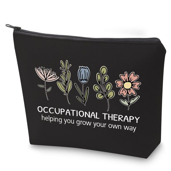 BAUNA Occupational Therapist Appreciation Gift OT Pencil Case Occupational Therapy Helping You Grow Your Own Way Make-up-Tasche mit Reißverschluss, Bl Ot Way, Nein