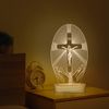 3D Illusion Lamp Jesus Cross Night Night,USB Power Warm Colors Bedside Lamp for Home Room Holiday Decor