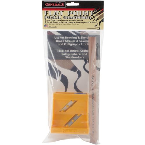General Pencil Flat Point Sharpener,Black