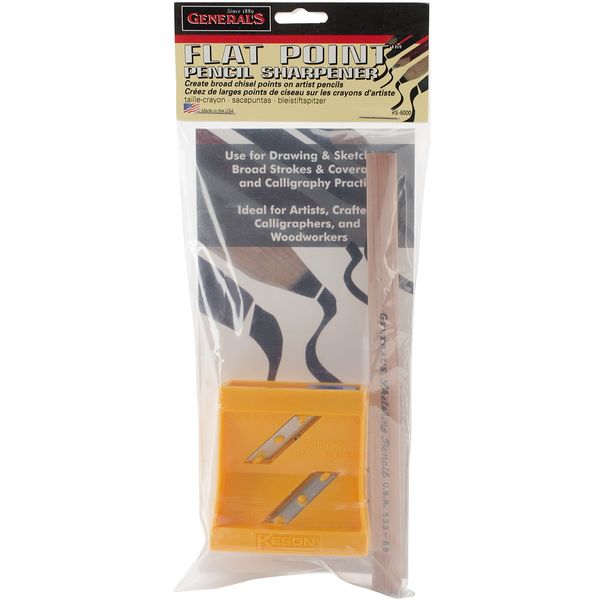 General Pencil Flat Point Sharpener,Black