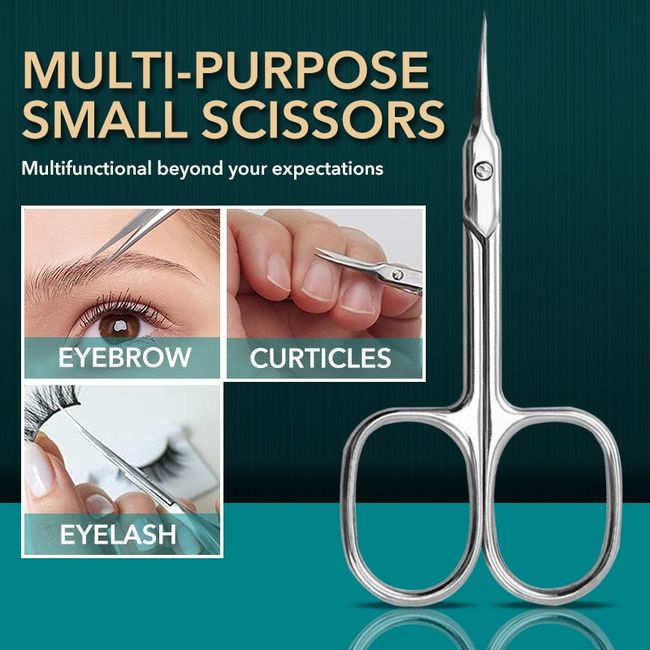Professional Russian Manicure Scissors Curved Tip Stainless Steel