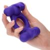 Silicone Rechargeable Triple Orgasm Enhancer Couple's Cock Ring Purple, New