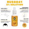 Mettle Mane - RU58841 5% Solution (50mg/ml) - DHT Blocker Hair Serum - 30ml Bottle