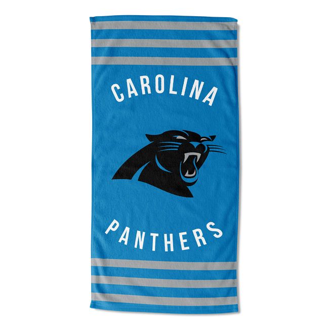 Northwest NFL Carolina Panthers Unisex-Adult Beach Towel, 30" x 60", Stripes