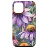 iPhone 14 Echinacea Flower Watercolor Pattern Graphic Case