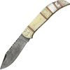 SZCO Supplies Damascus Bone Hunting Knife