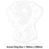 Medium 210mm 'Dalmatian' Clear Static Window Cling Sticker/Decal (White) (WC00112123)