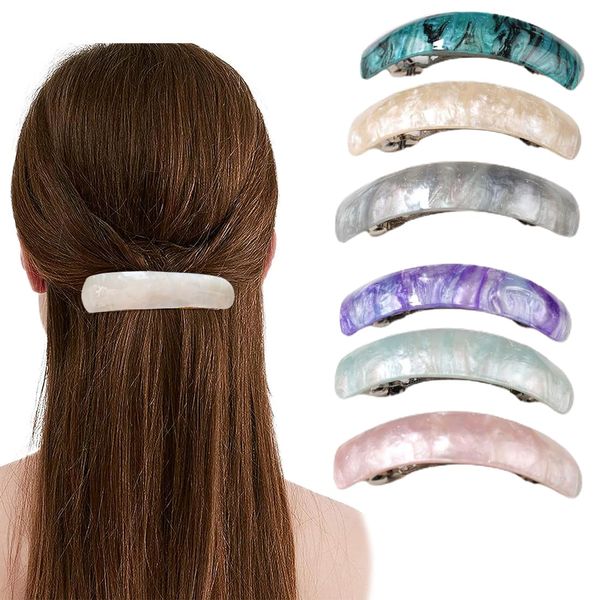 BCBF 6-teilige Haarspangen, Vintage große Klassische Haarspangen, Haarspangen für Frauen, Haarschmuck für Mädchen Automatische Haarspangen für Frauen und Mädchen