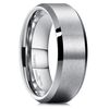 King Will BASIC Men's 7MM Classic Tungsten Carbide Ring Matte Brushed Wedding Engagement Band(9)