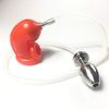 Bondage Masters Chastity Device with Connectable Butt Plug, Red
