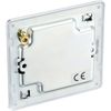 BG-Nexus-Flat-Plate Screwless Flat Plate Single Socket Blanking Plate,Polished Chrome Finish
