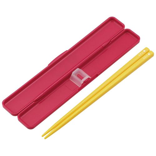 Skater ABC3 Chiko-chan Ni Scolding Chopsticks & Chopsticks Case Set, Made in Japan 7.1 inches (18 cm)