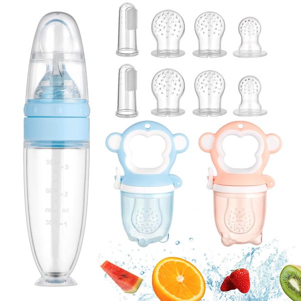 Ballery Fruit Teat Baby Fruit Teat for Fruit 90 ml Baby Food Feeder Feeding Bottle for Toddlers Fruit Dummy Teething Ring Fruit Dummy