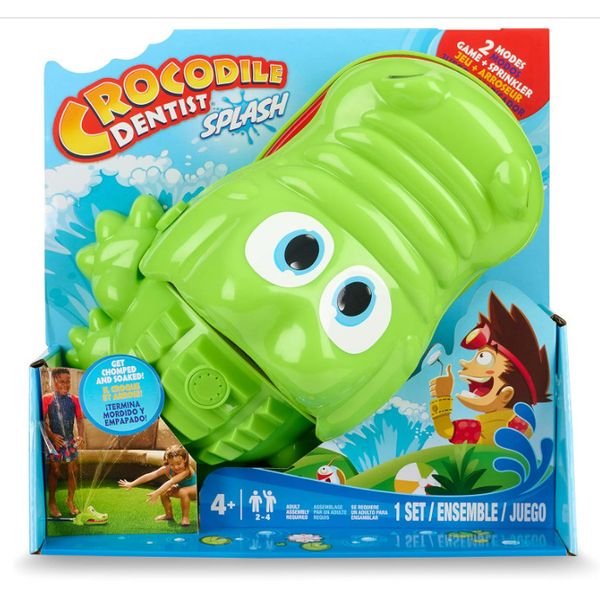 Hasbro Crocodile Dentist Splash Water Game for Kids Sprinkler Fun NEW - E2E