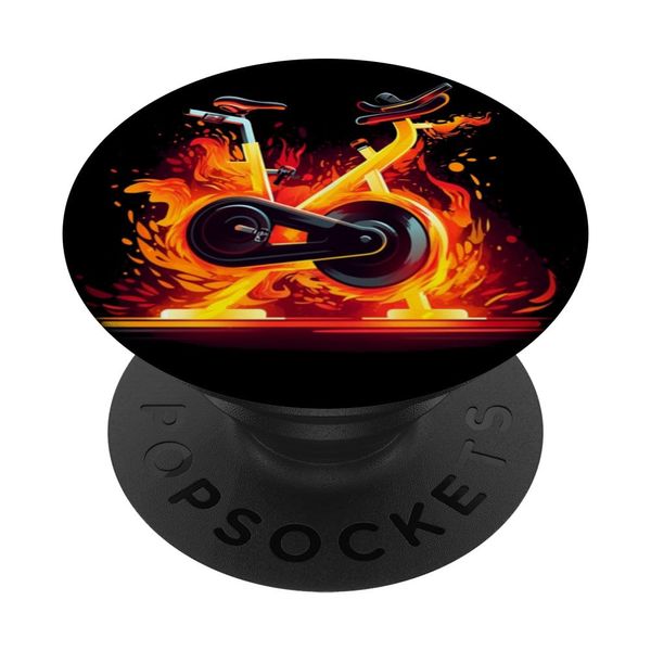 Funny stationary Bike for burning Workout PopSockets Standard PopGrip