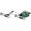 StarTech.com 16950 UART RS232C Serial 2-Port Extended PCIe Card Supports Standard & Low Profile 921.4kbps Windows Linux Support PEX2S953LP