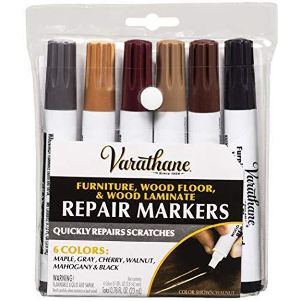 Wood Stain Repair Marker Kit, Assorted Warm Tones