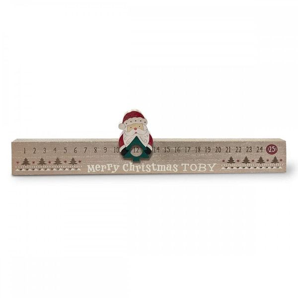History & Heraldry Personalised Santas Countdown Advent Calendar - Toby