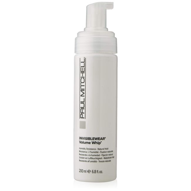 Paul Mitchell Invisiblewear Volume Whip Styling Foam, Humidity Resistance, Natural Hold, For Fine Hair, 6.8 fl. oz.