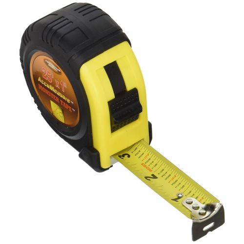 25FT. x 1"wide Rubber Covered Case TAPE MEASURE Power Locking