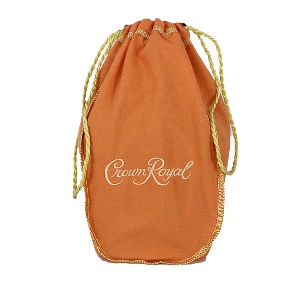 Crown Royal Bag with Drawstring | Orange w/Peach - Peach