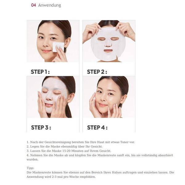 MISSHA Mascure Calming Solution Sheet Mask GUAIAZULENE Gesichtsmaske Korean Kosmetik Tuchmaske zur Beruhigung Set 3 pcs