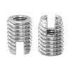 uxcell 15pcs Self Tapping Thread Inserts Internal M6-1 External M10x14 303 Stainless Steel Slotted Thread Repair Insert Nuts
