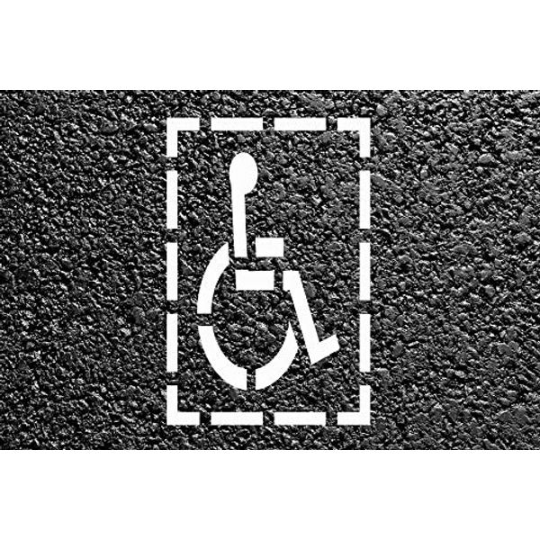 StencilBOY Wheelchair User with Frame, Floor Marking Template