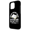 Stitch On Book Lover Reading Stitching Embroidery Bookworm Case for iPhone 16 Pro