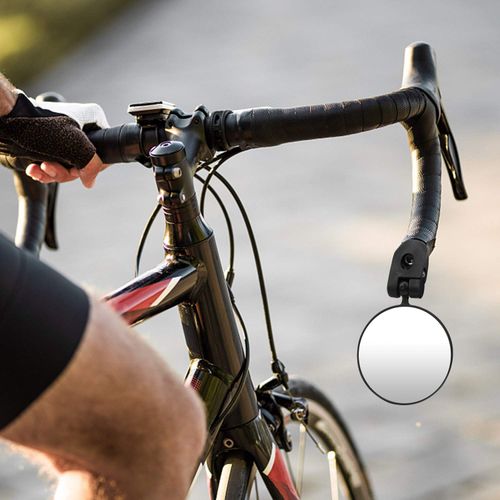 TAGVO Pack of 2 Bicycle Mirrors, HD Wide Angle Bicycle Rear View Mirrors, 360 Degree Adjustable Rotation Handlebar Convex Mirror for Mountain Bike Cycling