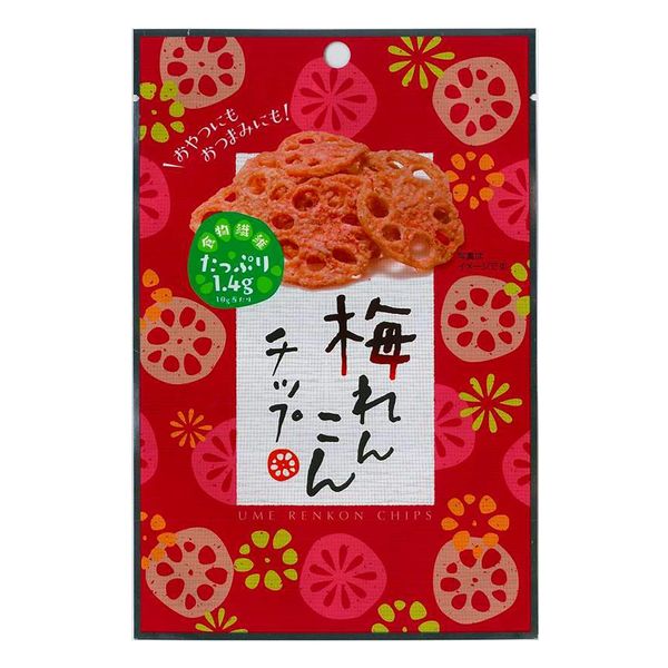 Sokan Plum Lotus Root Chips, 0.6 oz (18 g) x 6 Bags