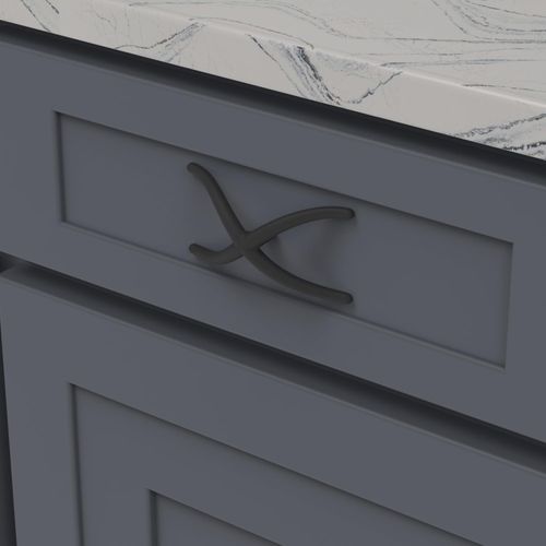 Belwith-Keeler Bijou X Collection Knob 4-3/4 Inch x 2-3/8 Inch Matte Black Finish
