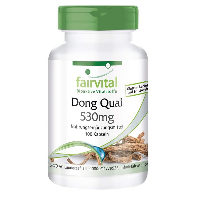 Dong Quai Capsules 530 mg High Dose Vegan 100 Capsules Angelica