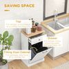 Hidden Container Waste Bin Hands Free Kitchen Cabinet Tipping Opening