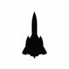 (2x) SR-71 Blackbird - Black - Sticker - Decal - Die Cut
